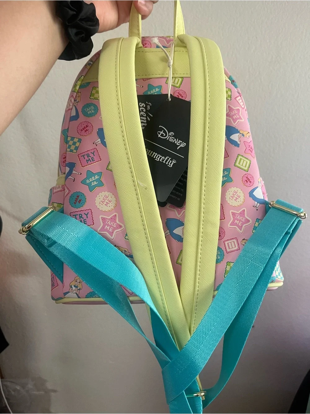 Loungefly Disney Alice Yellow, Pink & Blue Kids Mini Backpack